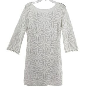 Lilly Pulitzer White Lace Shift Dress Medium Bride Preppy Coastal Spring Party